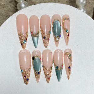 rapunzel magic mirror press on nails